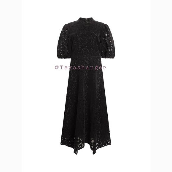 NWT ALLSAINTS Camila Lace Midi Dress US 0 - Picture 2 of 13